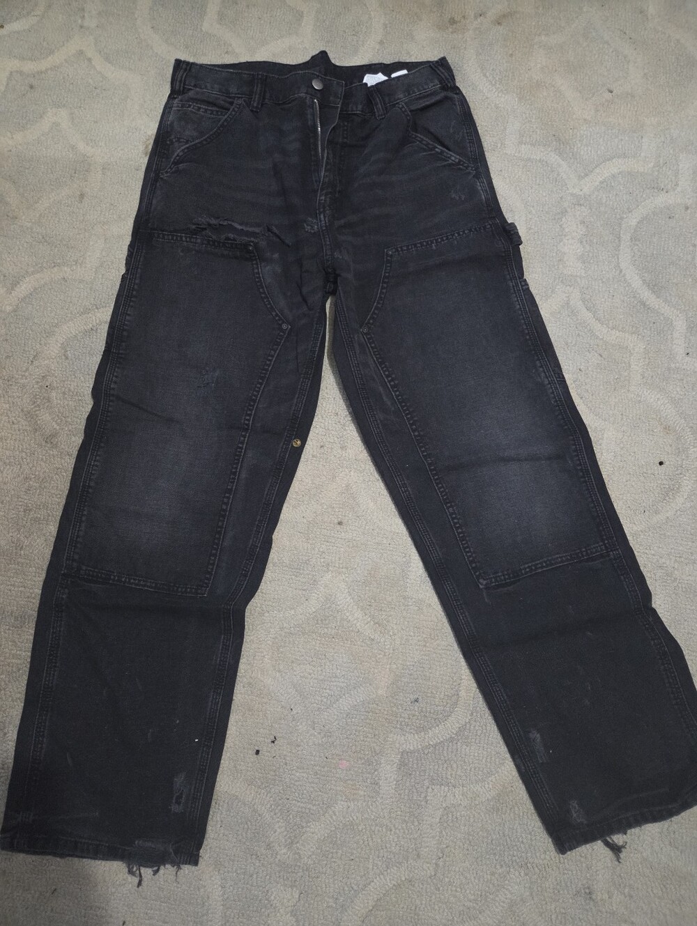 Men's Black Utility Work Pants Zara Never Worn Sz 36